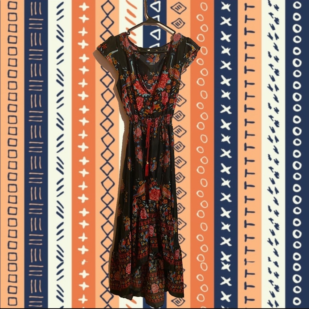 Beautiful silky peacock dress